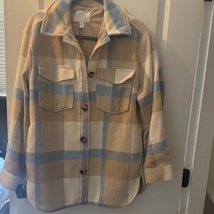 Plaid Button-Up Women's Jacket